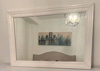 Mirror- white framed rectangle