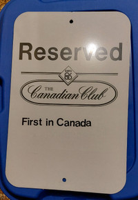 Expo 86 Canadian Club Reserved Parking Metal sign one of a kind