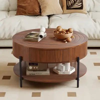 Round Wooden Coffee Table, View more