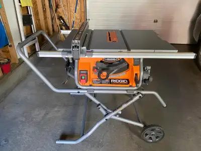 RIDGID 15Amp Corded 10” Portable PRO Jobsite Table Saw W/Stand., View more