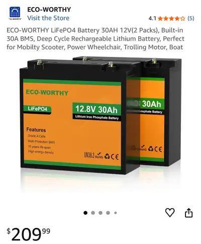 ECO-WORTHY Battery, View more