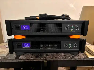 For sale 2 QSC DCA 2422 amplifiers in very good condition. Digital Cinema Amplifier series sounds fa...