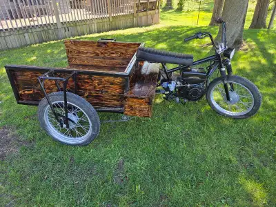 This unique custom-built garden trike is in good newly finished condition and features a sturdy stee...