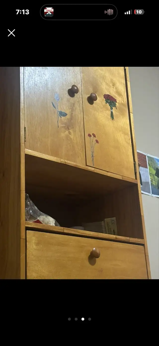 Tall Wooden Storage Cabinet in Dressers & Wardrobes in Mississauga / Peel Region - Image 4