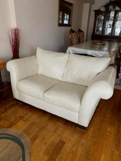 Leather Loveseat, ottoman, solid wood chairs, office & more, View more