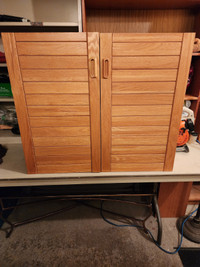 Wooden 2 Door Storage Cabinet 35in x 13in x 30in Tall