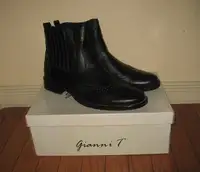 Size 10 US Gianni T Men Dress Boots ( black)