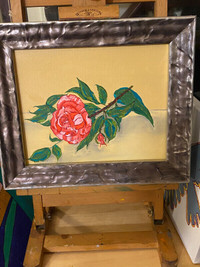 Oil Painting “Still Alive Rose” Signed .