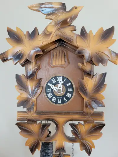 Vintage Authentic Mechanical German 1-Day Cuckoo Clock, View more