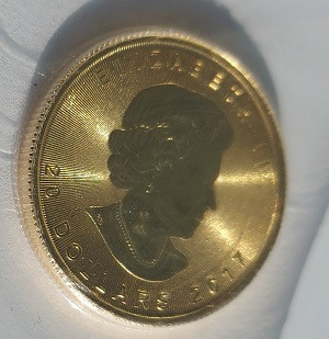One Half oz Gold Maple Leaf - Royal Canadian Mint dans Art et objets de collection  à Calgary - Image 2