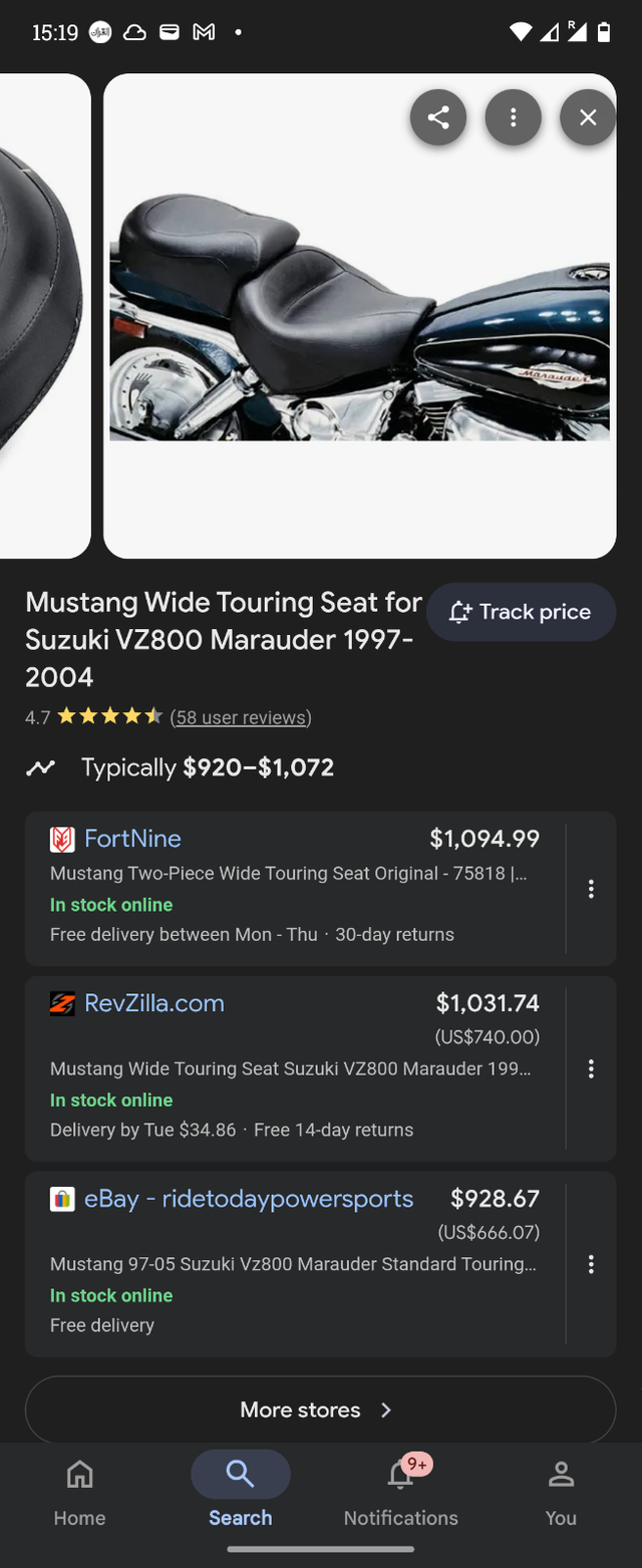 Suzuki Marauder 1997 - Vance and Hines exhaust and mustang seats in Street, Cruisers & Choppers in Cape Breton - Image 7