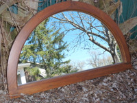 Vintage Pine "Half -Moon" window frame Mirror