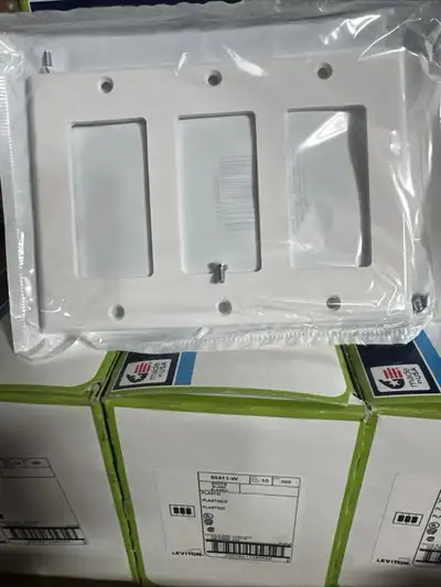 10X Leviton 80411-W White 3-Gang Decora GFCI Plastic Standard Wa, View more