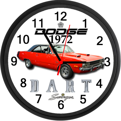 1972 Dodge Dart Swinger (Bright Red) Custom Wall Clock - NEW, View more