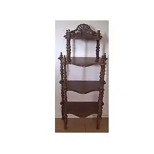 Antique Victorian Walnut Whatnot Curio Shelves, View more