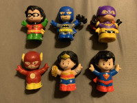 6 Fisher Price Little People Super Heroes Lot