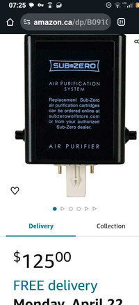Sub Zero Air purifier cartridge 7042798