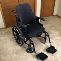 Stellato folding wheelchair with comfort upgrades