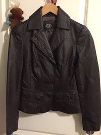 Costa Blanca brown leather jacket XS