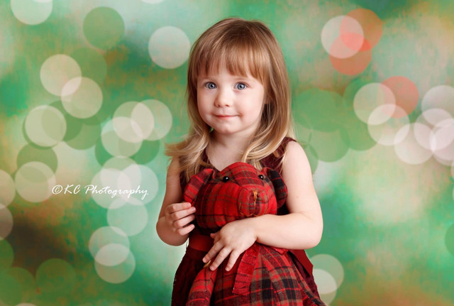 Red Green Bokeh Photography Backdrop 9ft x 5ft Poly Paper in Other in Muskoka - Image 2