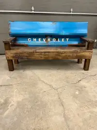 Handcrafted vintage Chevy Truck Tailgate bench