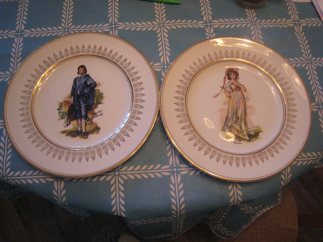 Blue Boy and Pinkie Plates, Pitcher and Platter in Arts & Collectibles in Vernon