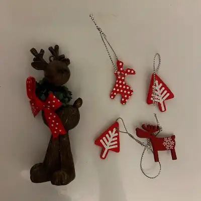 Christmas Tree Ornaments Moose Outdoorsy Holiday Home Decor, View more