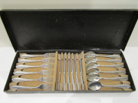 COMPLETE ANTIQUE CHILD'S TOY METAL CUTLERY SET, MADE IN GERMANY