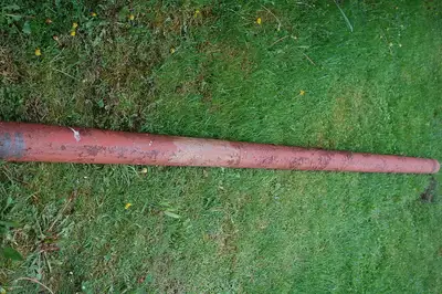 steel pipe 12 feet long. great as a flag pole or holding a basketball net
