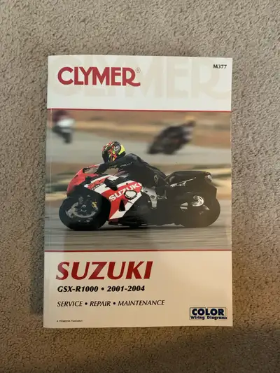 Never used new mechanic book for 2001-2004 Suzuki 1000R