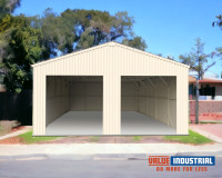 Large Double Door Metal Storage Shed - 25'x33'