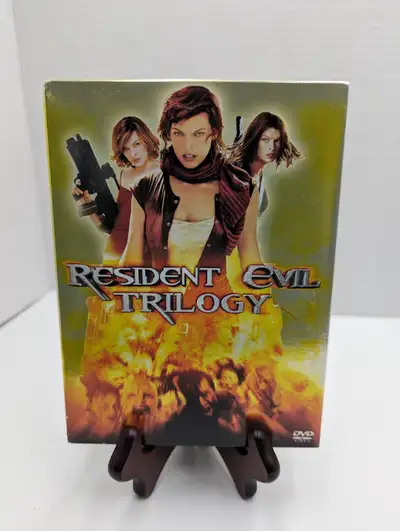 Contains: Resident Evil DVD Resident Evil: Apocalypse DVD Resident Evil: Extinction DVD No guarantee...