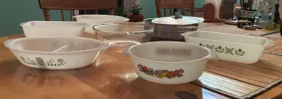 Vintage Fire King (some Anchor Hocking) and 1 Glasbake, View more