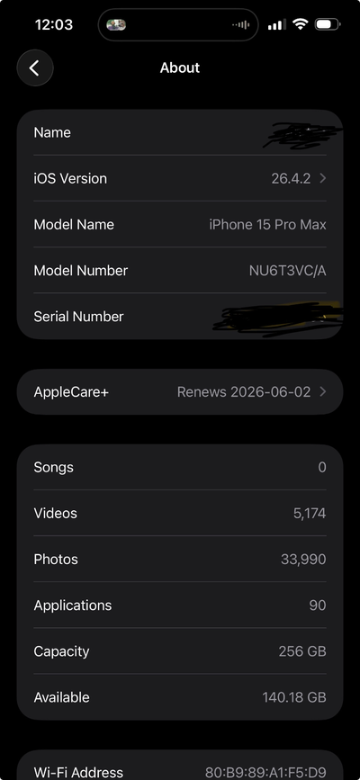 Iphone 15 pro max 256gb, View more