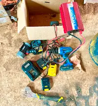 Tools, batteries and power inverter
