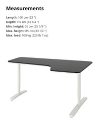 IKEA Bekant Desk (Left Handed)