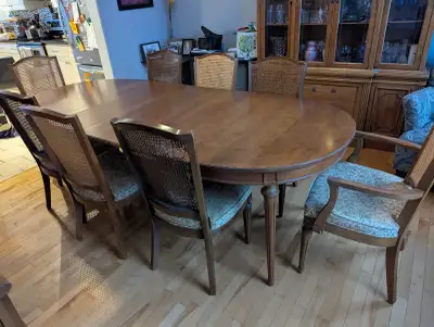 Dining table and 8 chairs, View more