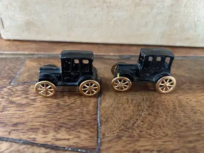 Matchbox Miniature Hand Painted Antimony Sedan (x2), View more