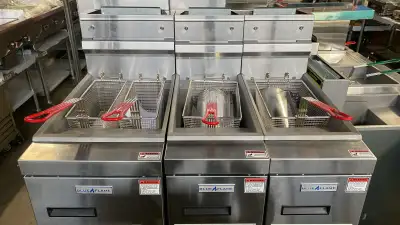 Commercial 40lbs Natural Gas/Propane Deep Fryer Sizes Available - 40lbs Natural Gas Fryer:$999 - 50l...