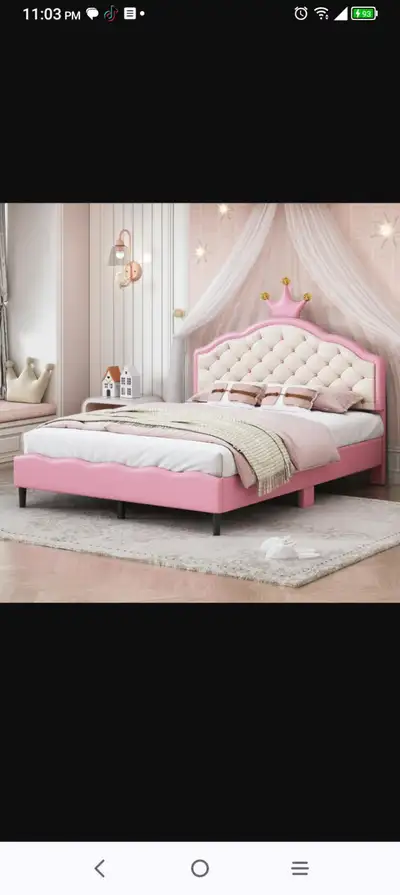 Full Size Princess Platform Bed, View more