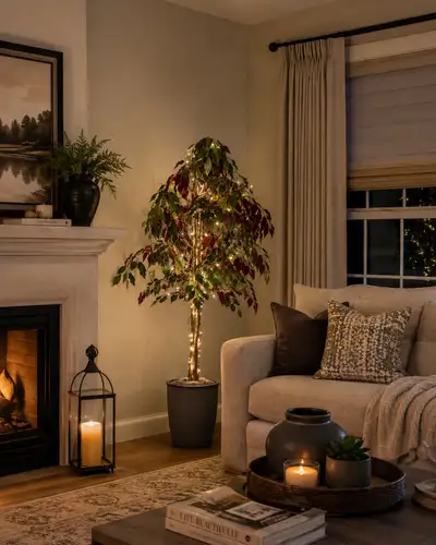 Artificial Plant with lights for indoor decor, View more