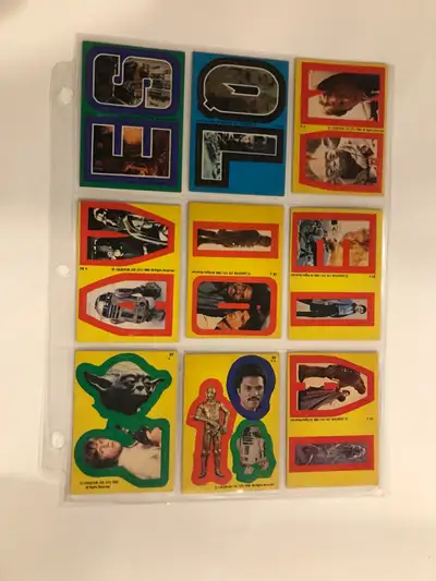 Entire sheet of original Star Wars for $40