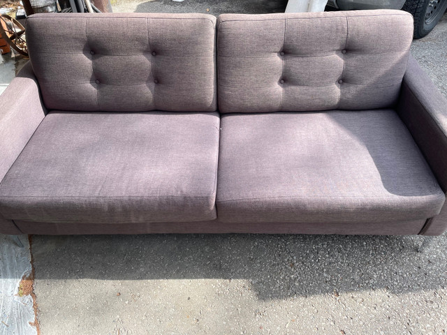 Grey Loveseat Couch in Couches & Futons in Kawartha Lakes