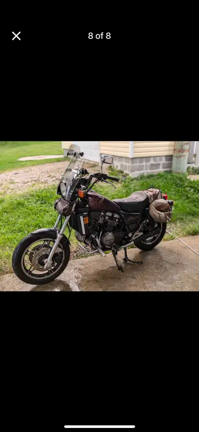 1983 Honda Magna 750, runs good no issues, 85,000km’s. Asking 2200$ obo or trade