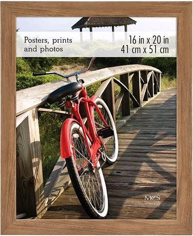 MCS 16x20 Inch Museum Poster Frame, Medium Oak Woodgrain, View more
