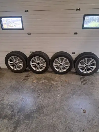 Factory All Season tires and rims from a 2019 Ford Escape. The vehicle was written off in January 20...