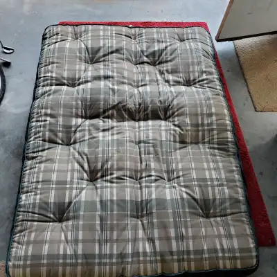 Great Twin Futon Mattress for sale. Rarely used. Excellent condition. Stored in Bag. 100$ OBO