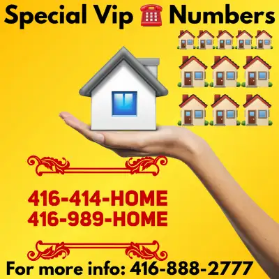 BEST Vanity numbers 416-722-HOME , 416-770-HOME VIP PHONE NUMBER, View more