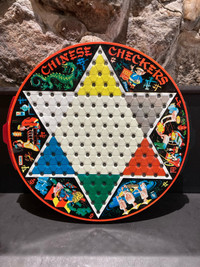 Vintage 1970's Steven Chinese Checkers Game Tin Toy