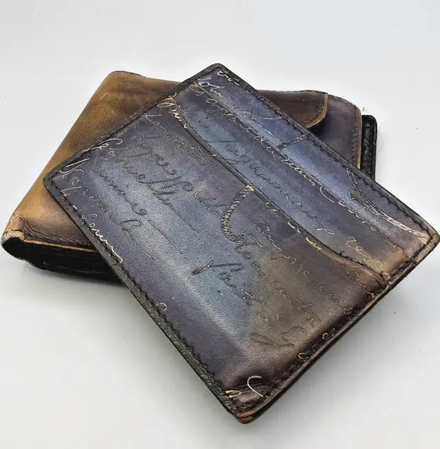 Berluti Scritto Venezia Leather Wallet & Card Holder Set in Men's in Edmonton - Image 3